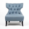 fauteuil prince cuir bleu face location