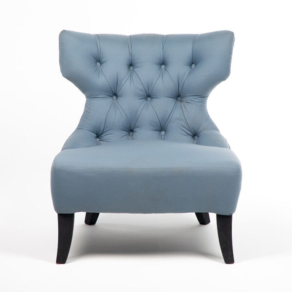 fauteuil prince cuir bleu face location