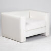 fauteuil simili cuir blanc location