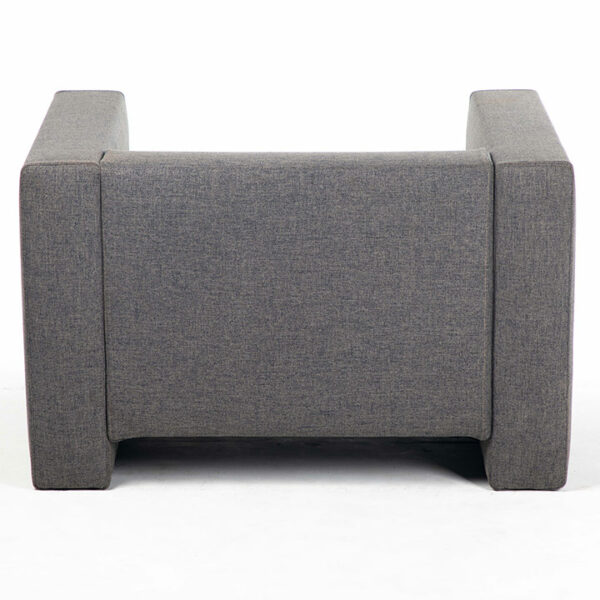 fauteuil tissu gris arriere location