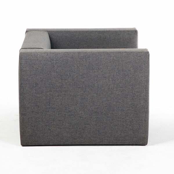 fauteuil tissu gris cote location