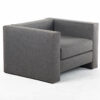 fauteuil tissu gris location