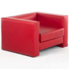 fauteuil simili cuir rouge location