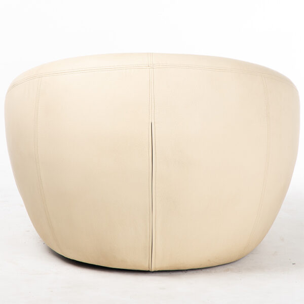Fauteuil Haworth cuir beige arriere location