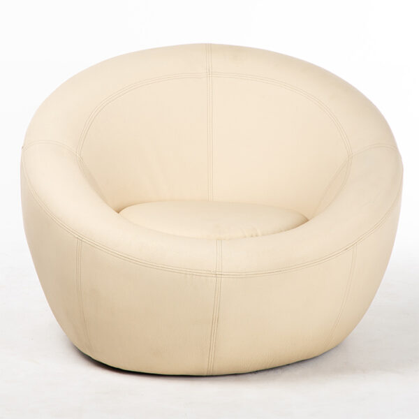 Fauteuil Haworth cuir beige face location