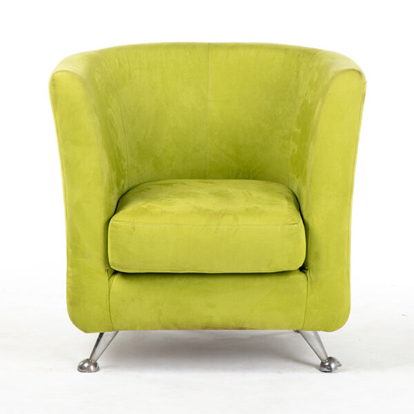 fauteuil cabriolet tissu vert face location