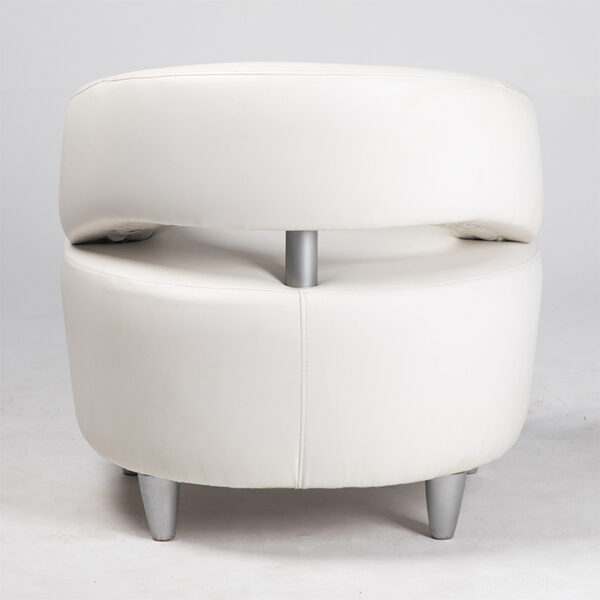 fauteuil relax tissu blanc arriere location