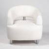 fauteuil relax tissu blanc face location