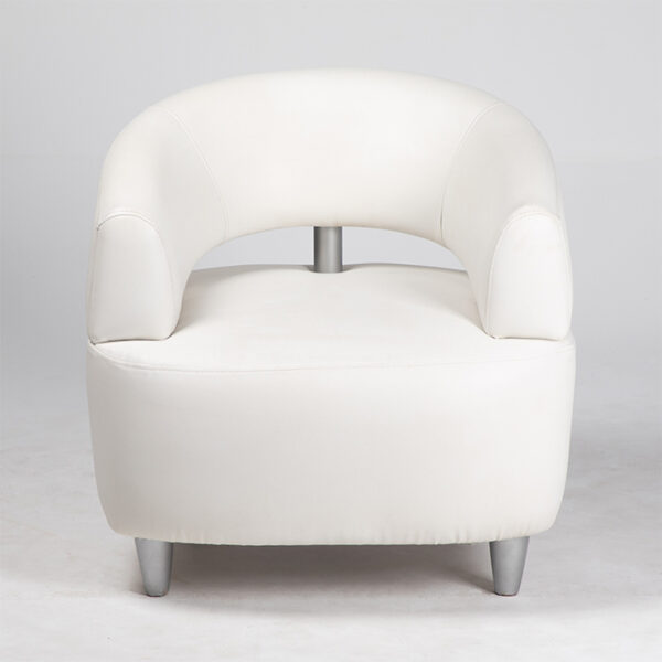 fauteuil relax tissu blanc face location