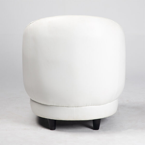 fauteuil relax simili cuir blanc arriere location