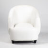 fauteuil relax simili cuir blanc face location