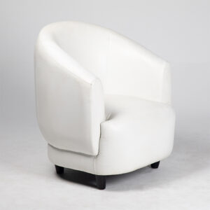fauteuil relax simili cuir blanc location