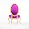 fauteuil precious tissu violet arriere