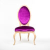 fauteuil precious tissu violet location avant