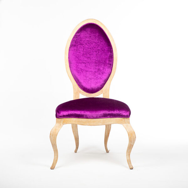fauteuil precious tissu violet location avant