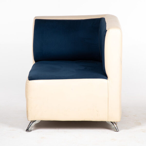 fauteuil bicolore blanc bleu location avant