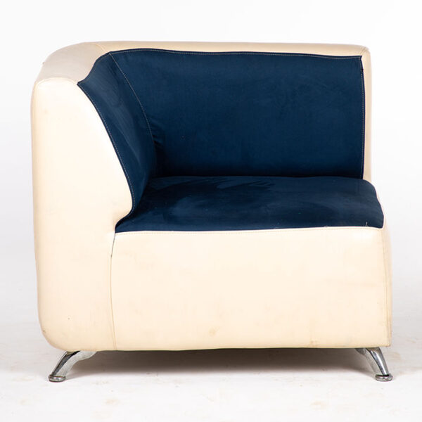 fauteuil bicolore blanc bleu location cote