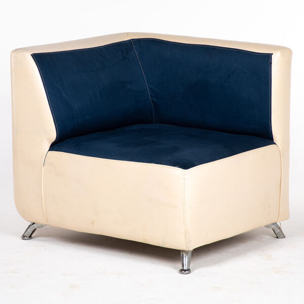 fauteuil bicolore blanc bleu location design