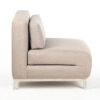 fauteuil solo inox tissu beige cote location