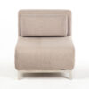 fauteuil solo inox tissu beige face location