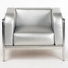 fauteuil mel simili cuir gris face location