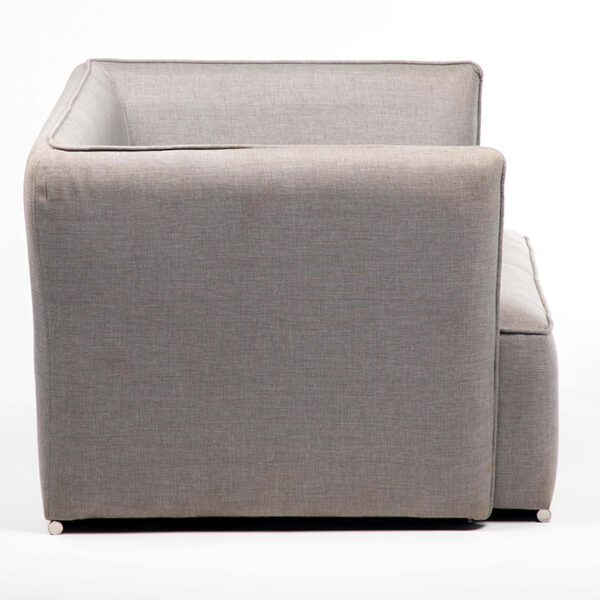 fauteuil tissu gris cote location