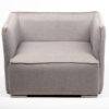 fauteuil tissu gris face location