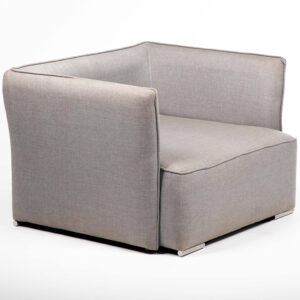 fauteuil tissu gris location