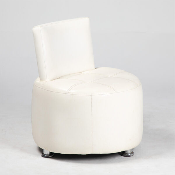 fauteuil simili cuir blanc location
