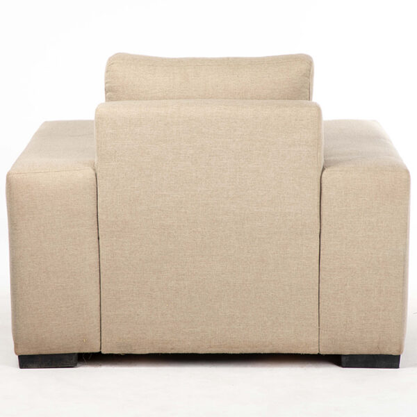 fauteuil tissu gris arriere location