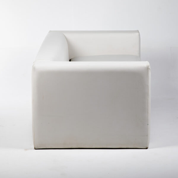 FT202BC Fauteuil 2 places simili cuir blanc location cote