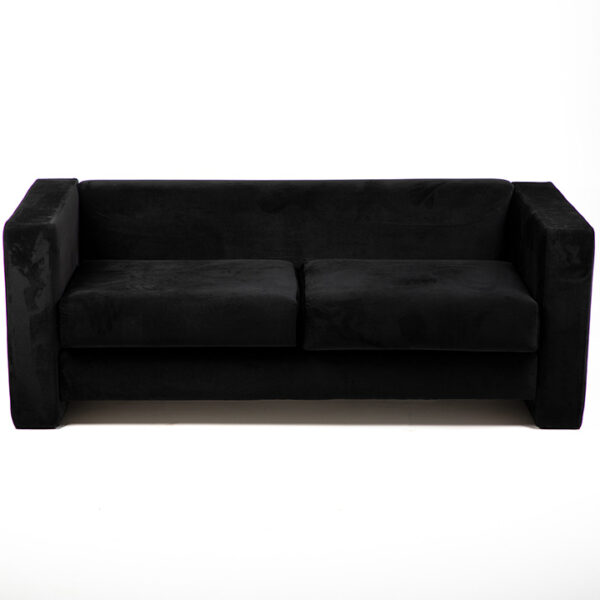 fauteuil 2 places daim noir location face