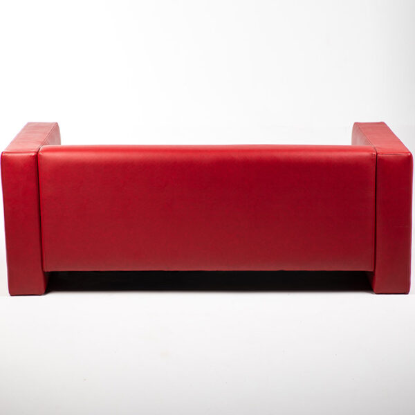 fauteuil 2 places simili cuir rouge arriere location