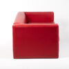 fauteuil 2 places simili cuir rouge cote location