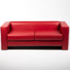 fauteuil 2 places simili cuir rouge face location