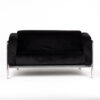 Fauteuil 2 Places En Tissu Noir face location