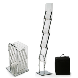 Porte brochure Cdiscount.com Présentoir ZIG ZAG en aluminium pliable pour documents