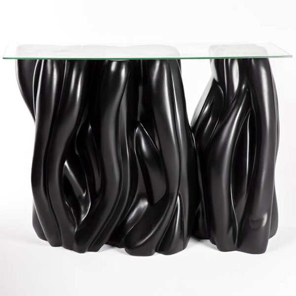 Table reunion buffet noire design haute location cote