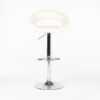 TB002BC tabouret pablo cuir blanc face