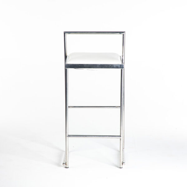 tb004bc tabouret blanc cuir inox location avant