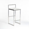 tb004bc tabouret blanc cuir inox location