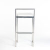 tb004bc tabouret blanc cuir inox location face