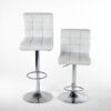 TB008BC tabouret turin simili cuir blanc double avant location