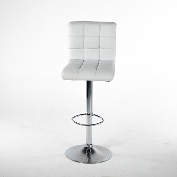 TB008BC tabouret turin simili cuir blanc face