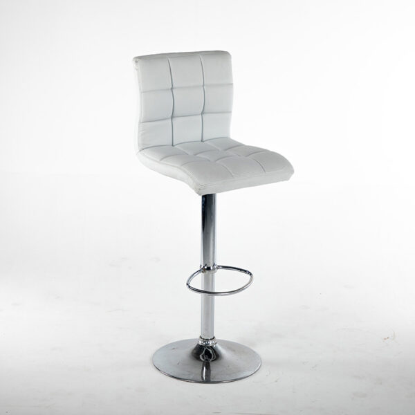 TB008BC tabouret turin simili cuir blanc