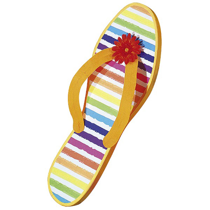 Orange Multicolour XXL Flip flop Integral Solution