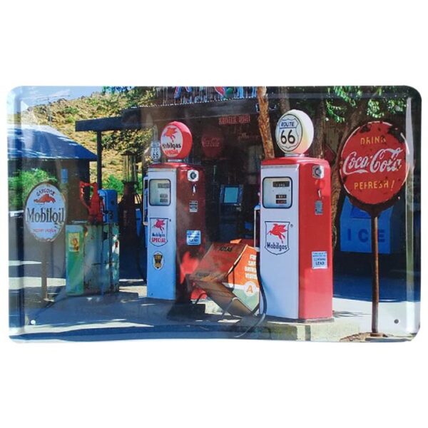 de056 plaque decorative gas station