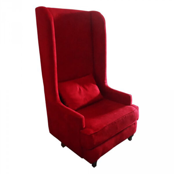 ft122rg fauteuil haut dossier tissu rouge