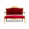 ft201rg fauteuil 2 places baroque tissu velour rouge location face